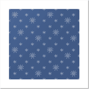 Snowflakes pattern Posters and Art